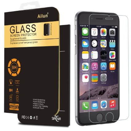 iPhone 6s Screen Protector47by AilunTempered Glass3D Touch Compatible9H HardnessampCurved EdgeHD ClearBubble FreeAnti-ScratchFingerprintampOil Stain CoatingCase Friendly-Siania Retail Package