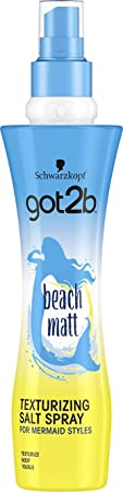 Schwarzkopf got2b Beach Matt Salt Spray, hair treatment spray for beach waves & texture, sea salt spray for sexy tousled hairstyles, pack: 6 x 200ml