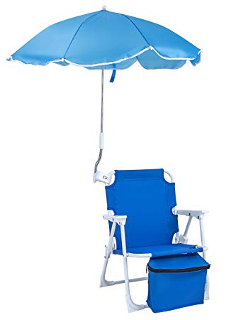 Sorbus Camping Chairs, Seat Size 14”x13 x19 H, Foldable Frame, and Portable Carry Bag, Great for Camping, Sporting Events, Beach, Travel, Backyard, Patio, etc (Kid Umbrella Chair – Blue)