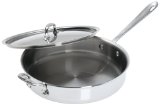 All-Clad 5403 Stainless Steel Dishwasher Safe 3-Quart Saute Pan with Lid Silver