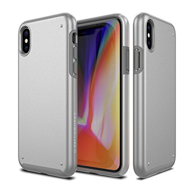 iPhone X Case, Patchworks Chroma Series in [Silver] Slim Protective Dual Layer Hard Case For Apple iPhone X