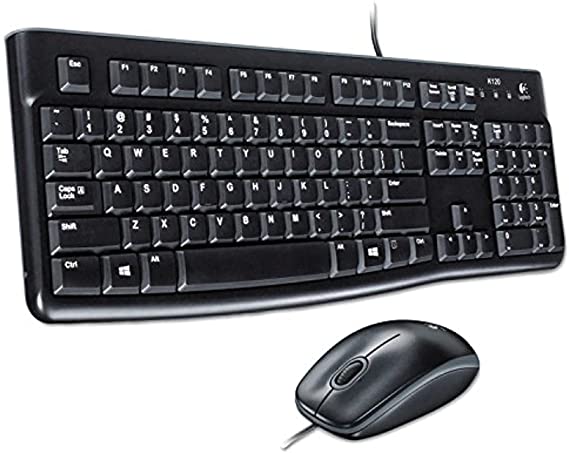 Logitech MK120 Wired Desktop Set Keyboard/Mouse USB Black LOG920002565