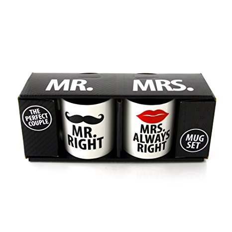 Our Name is Mud Mr. and Mrs. Stoneware Coffee Mug Set