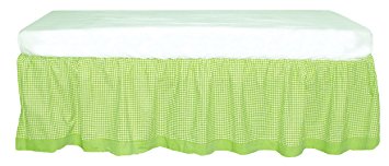 Tadpoles Classic Gingham Crib Skirt - Green (Discontinued by Manufacturer)