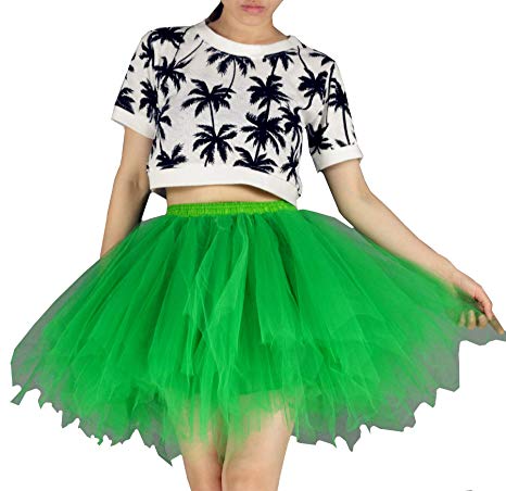 YSJ Women's Tutu Tulle Mini A-Line Petticoat Prom Party Skirt Fun Skirts