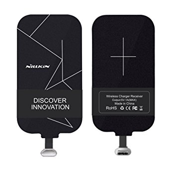 [Short Version] Type C Connector Qi Wireless Charging Receiver, Nillkin USB C Qi Wireless Charging Receiver Patch Module for Google Pixel/Pixel XL, OnePlus 3/3T, LG V20/G5 and Other USB C Devices