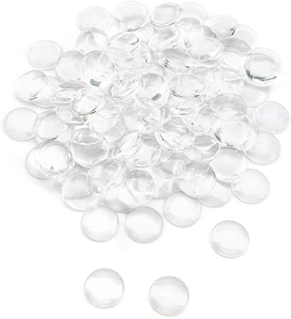 Foraineam 150 Pieces 1 inch Glass Dome Cabochons Crystal Clear Round Cabochon for Photo Pendant Craft Jewelry Making