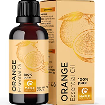 Sweet Orange Essential Oils for Diffusers - Cold Pressed Orange Oil Essential Aromatherapy Diffuser Oil - Citrus Essential Oil for Skin Focus Mood and Energizing Essential Oil for Humidifier Use