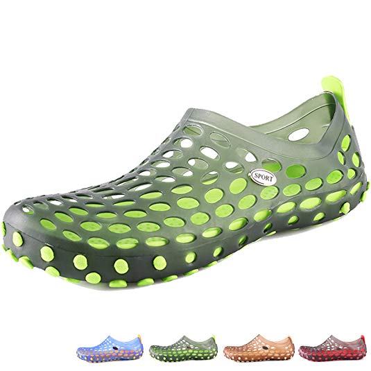 beister Men's Ultralight Hollow Sandals Summer Aqua Breathable Comfort Water Shoes