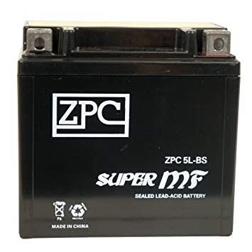 YTX5L-BS High Performance - Replacement - Maintenance Free - Sealed AGM Motorcycle Battery