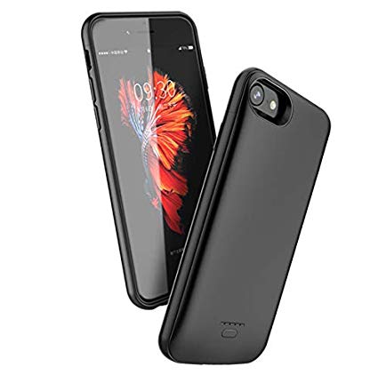 Battery Case for iPhone 6 Plus / 6s Plus / 7 Plus / 8 Plus, 5500mAh Portable Protective Charging Case Rechargeable Extended Battery Charger Case（5.5in）- Black