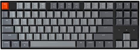 Keychron K8 Bluetooth Mechanical Keyboard, 87 Key Wireless Tenkeyless Keyboard with Gateron Brown Switch/RGB LED Backlit/N-Key Rollover, Compact USB Wired Gaming Keyboard for Mac Windows