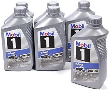 Mobil 1 V-Twin 20 W50 112630 Pack of 6 Quarts