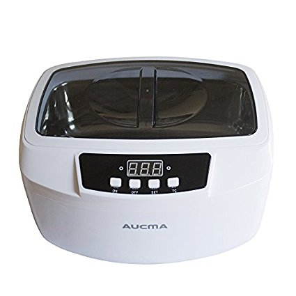 Aucma 160W Professional Industrial Grade Ultrasonic Cleaner 2.6Qt/2.5L Digital Ultrasonic Jewelry Cleaner with Heater Timer