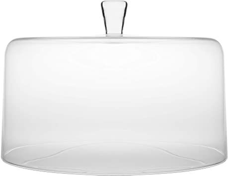 Barski - Euorpean Quality Glass - Large Glass - Clear - Cake Dome - 11.5" Diameter - Made in Europe