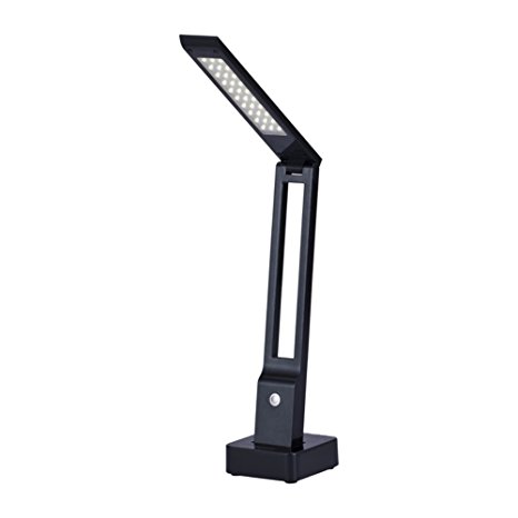 Mingkeda Dimmable LED Desk Lamp Eye Care Rechargeable Emergency Light, Piano Black