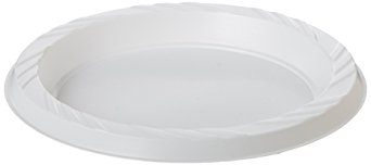 Genuine Joe GJO10327 6" White Plastic Plates, Reusable/Disposable, For Hot or Cold Food