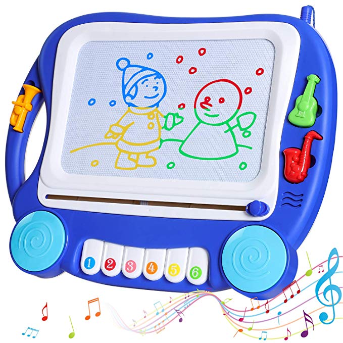 SGILE Musical Magnetic Drawing Board Gift for Kids Girl with Sound