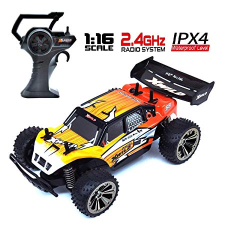 RC Cars for Adults,Tecesy 1/16 Scale Off Road Remote Control Cars,2.4GHz Radio Remote Control Truck Monster, High Speed Crawler RC Car for Boys（Orange）