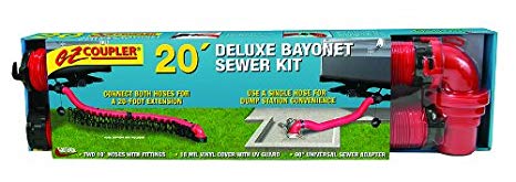 Valterra D04-0115 EZ Coupler 20' Deluxe Bayonet Sewer Hose Kit