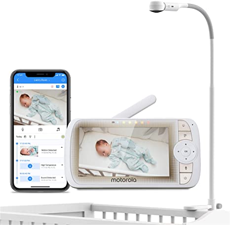 Motorola Connectview 65 Plus, 5" Wi-Fi Video Baby Monitor with Over-The-Crib Mount (Single Camera)