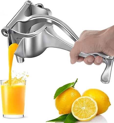 YETI Hand Press Juicer Machine Aluminium Manual Fruit Squeezer Orange Juicer Heavy Duty Multipurpose Manual Juicer Machine for Fruits, Ergonomic Handle Design (juicer hand)