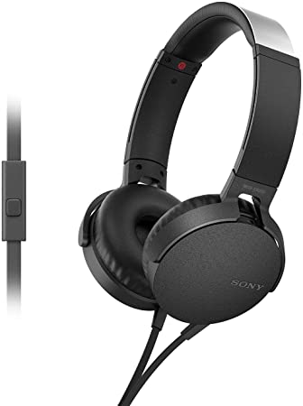 Sony XB550AP Extra Bass On-Ear Headphones Black (Black)