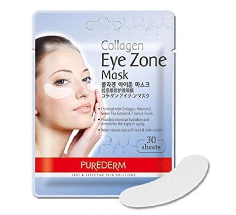 PUREDERM Collagen Eye Zone Mask Pad Patches - Wrinkle Care, Dark Circles Whitening (2 Pack (60 Sheet))