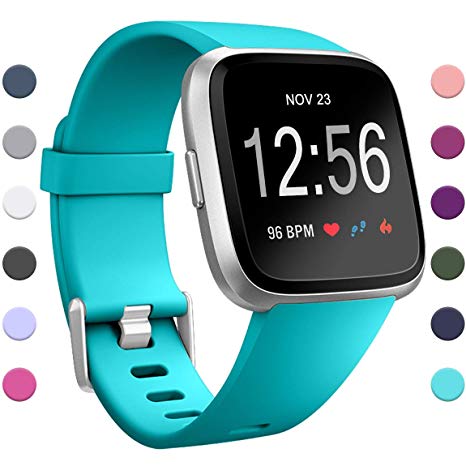 Maledan Compatible with Fitbit Versa Bands Women Men Large Small, Classic Accessories Replacement Bands for Fitbit Versa Smart Watch/Fitbit Versa Lite Edition/Versa Special Edition