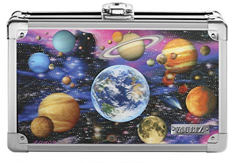 Vaultz Locking Supply Box, 8.25 x 5.5 x 2.5 Inches, Embossed Planets (VZ00775)