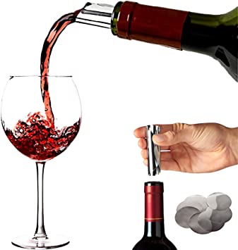 50 x Silver Wine Pourer Stop Wine Drop Pouring Disk