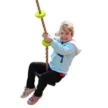 HappyPie Four Knotted Climbing Pp Rope with Rubber Base for Kids-Green