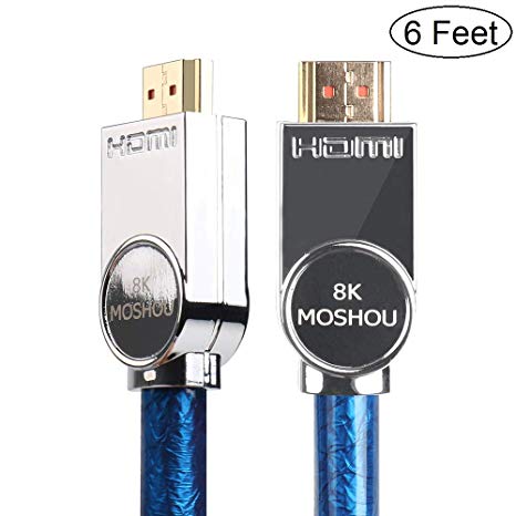 SIKAI 8K Ultra High Speed Cable 4K@60HZ 8K@120Hz 48Gbps 4320P UHD HDR High-Definition Multimedia Interface Cord Compatible with LG OLED TV, Samsung QLED TV, Apple TV, VIZIO TV, Roku (6 FEET, Blue)