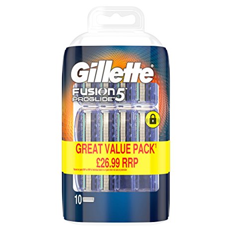 Gillette Fusion5 ProGlide Razor Blades, 10 Refills