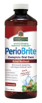 Natures Answer PerioBrite Alcohol-Free Mouthwash Cinnamint 16-Fluid Ounce Pack of 2