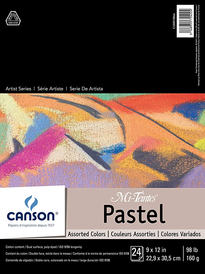 Mi-Teintes Pastel Pad, Assorted Colors 9"X12" Fold Over