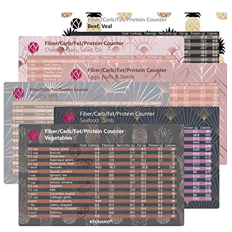 Keto Cheat Sheet Magnets 6 Pcs, Keto Products for Beginner, Keto Fridge for Ketogenic Diet, Quick Guide Fridge Magnet for 114 Ingredients, Keto Recipe