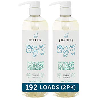 Puracy Natural Baby Liquid Laundry Detergent, Sensitive Skin, Nontoxic, Free & Clear (192 Loads)