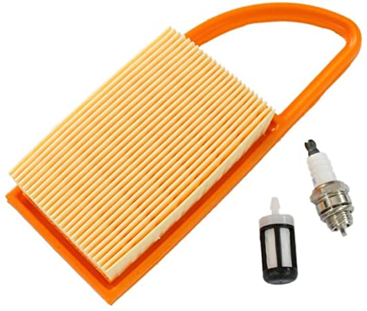HURI Air Filter Fuel Filter Spark Plug for Stihl BR500 BR550 BR600 Backpack blowers Replace 4282 141 0300 4282 141 0300B