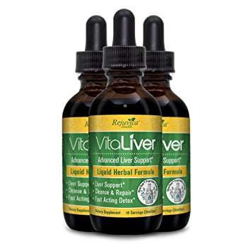 VitaLiver - Advanced Liver Cleanse & Detox Supplement | All-Natural Liquid for 2X Absorption | Milk Thistle, Chanca Piedra, Artichoke & More! (3)
