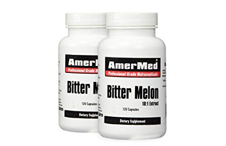 Bitter Melon Extract 600mg, 120 Capsules (2 Bottles) by AmerMed