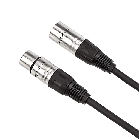 AmazonBasics XLR Male to Female Microphone Cable - 25 Feet, 2-Pack