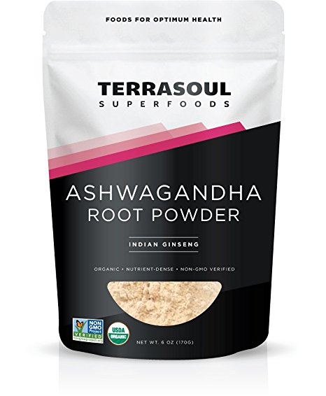 Terrasoul Superfoods Ashwagandha Root Powder (Organic), 6 Ounces