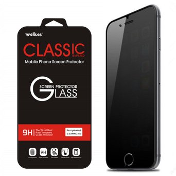 iPhone 6s Screen ProtectorWalkas iphone 6 Privacy Glass Protector Anti-Spy Premium High Definition Shockproof Clear Tempered Glass 03mm Thickness 25D Curved Edge for iPhone 47