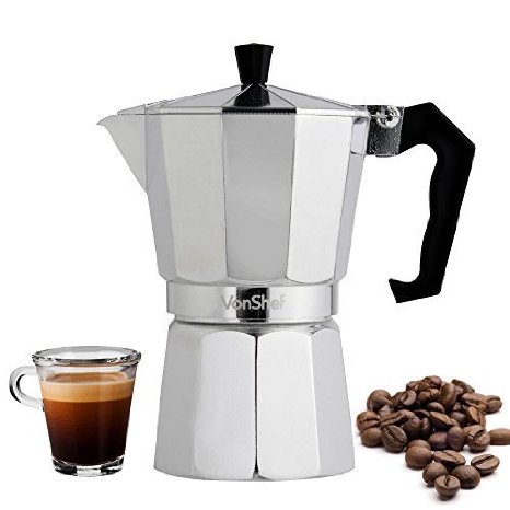VonShef 6 Cup Italian Espresso Coffee Maker Stove Top Macchinetta
