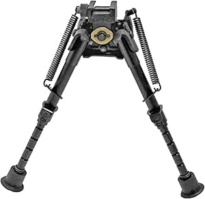 Harris Engineering Bipod, Rotating, Black, Leg Notch, 6"-9" S-BRMP