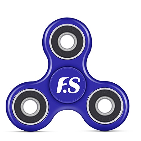 New 2017 Father.son Hand spinner Tri-Spinner Fidget Spinner Toy Stress Reducer - Perfect For ADD, ADHD, Anxiety, and Autism Adult Children (BLUE)