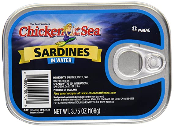 Chicken of the Sea Sardines in water, 3.75 oz
