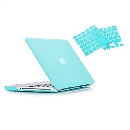 Ruban® - Pro 15-inch 2 in 1 Soft-Touch Hard Case Cover and Keyboard Cover for Macbook Pro 15.4" Models: A1286 - TURQUOISE