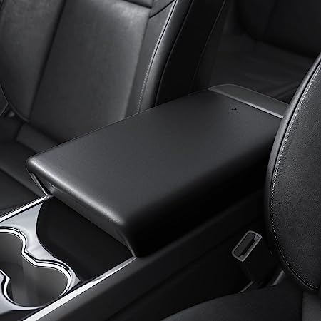 Spigen Center Console Non-Slip Armrest Cover Designed for Tesla Model 3/Y with EZ Slide 30 sec Install